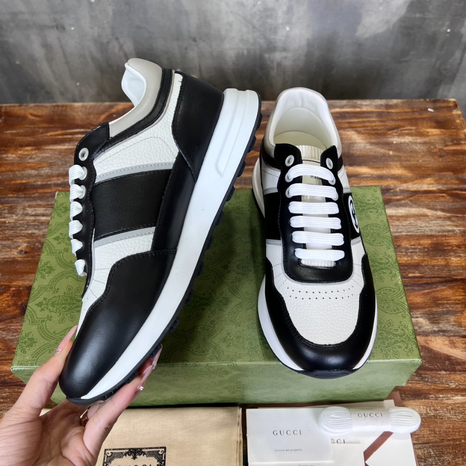 Gucci Leather Low ‘Black White’ Sneaker – GCC167