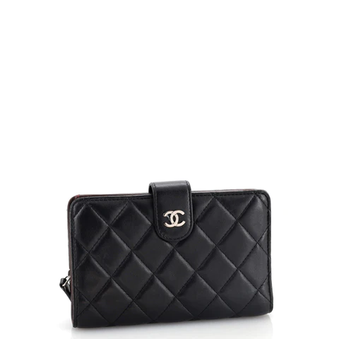 Chanel CC French Wallet Quilted Lambskin