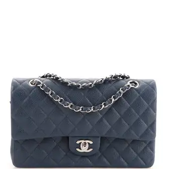 Chanel Classic Double Flap Bag Quilted Caviar Medium