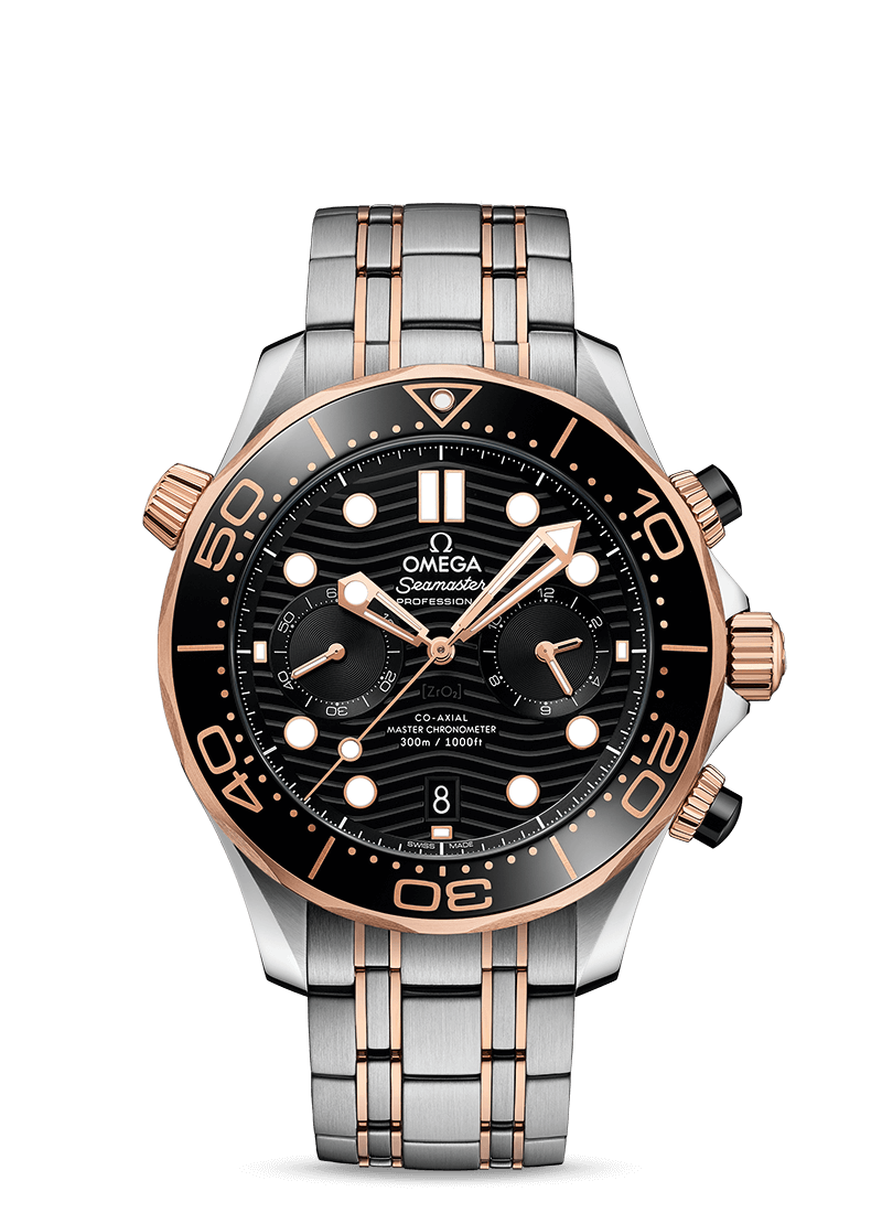 Omega Seamaster Diver 300m CHRONOGRAPH Sedna™ Gold Black 44mm 210.20.44.51.01.001
