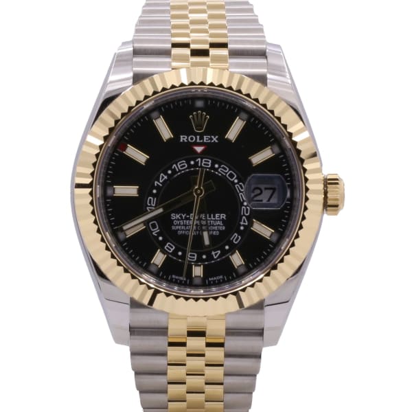 Rolex Sky-Dweller, 42mm, 18k Yellow Gold, Stainless Steel, Black Dial, 330933