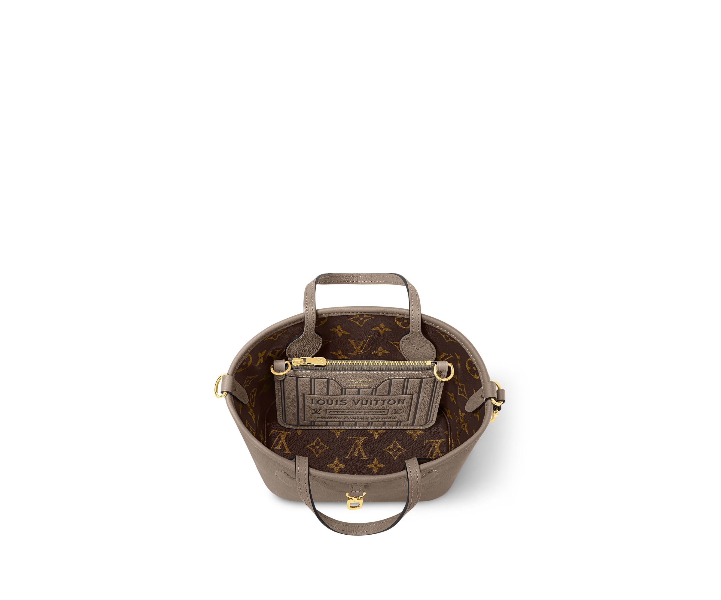 Neverfull Bandoulière Inside Out BB Dark fango cowhide