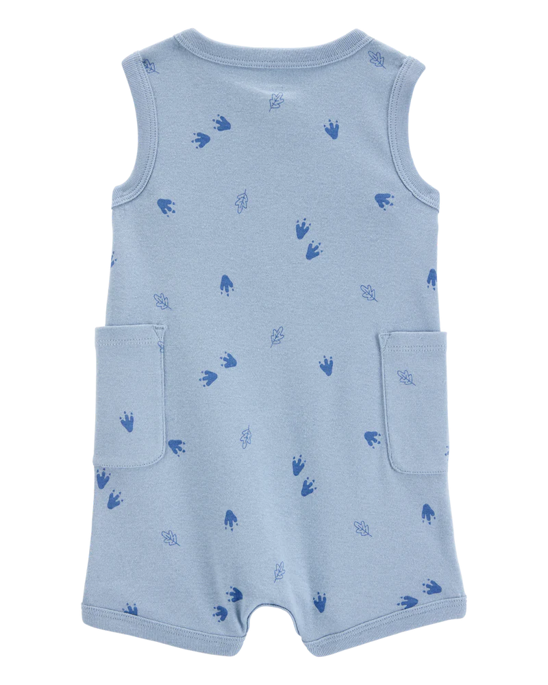 Carter's Baby Dinosaur Cotton Romper - Blue