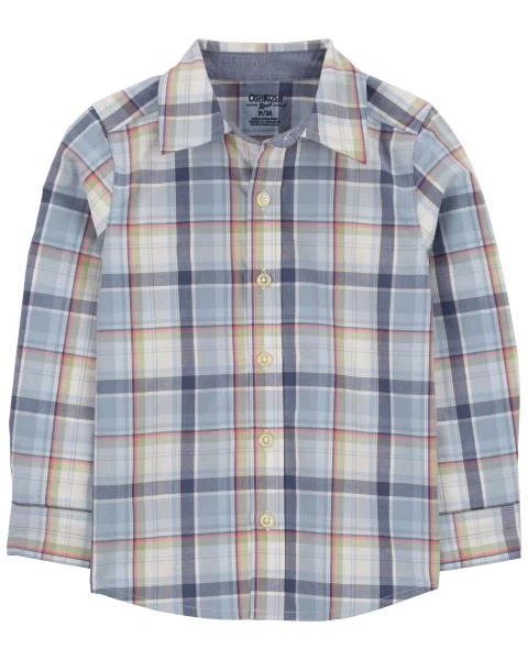 Oshkosh Toddler Plaid Button-Front Shirt