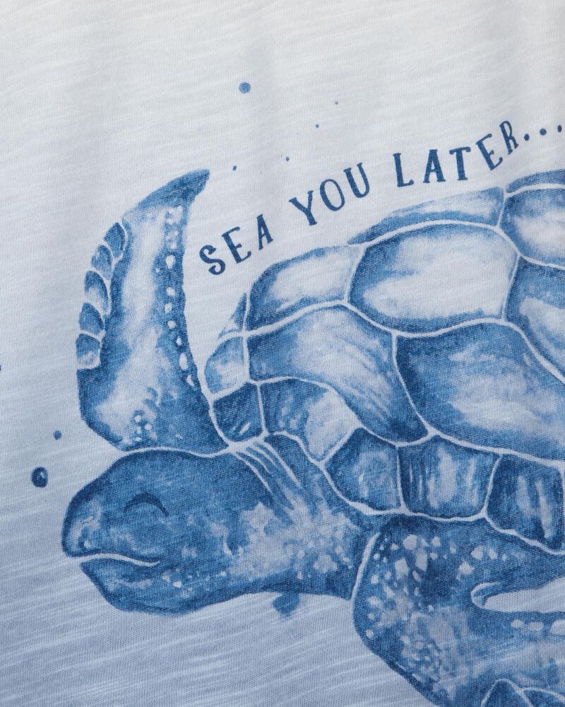 Carter's Toddler Turtle Short-Sleeve Tee with Pull-On French Terry Rec Shorts