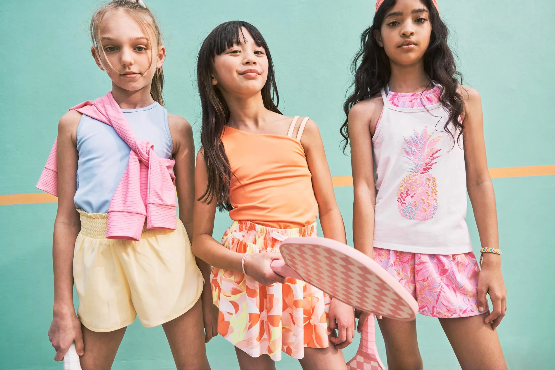 Carter's Kid Active Tank In BeCool Fabric with Floral Pull-On Flip Shorts