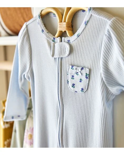 Carter's Baby Floral 2-Way Zip Thermal Sleep & Play