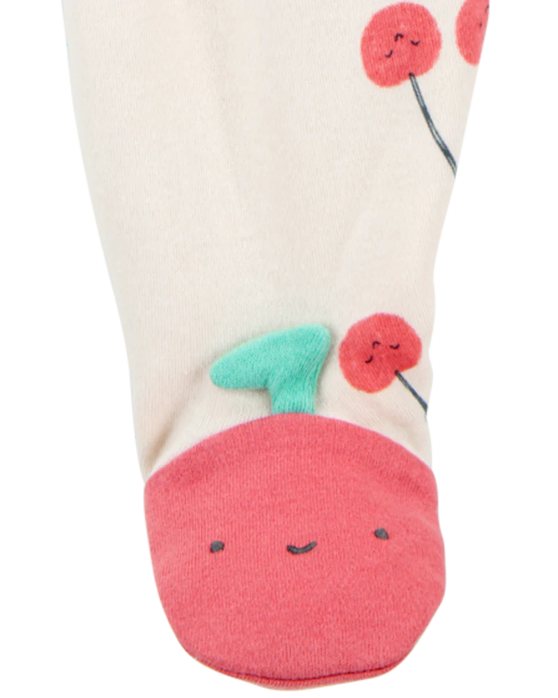 Carter's Baby Cherry Print 2-Way Zip Cotton Sleep and Play