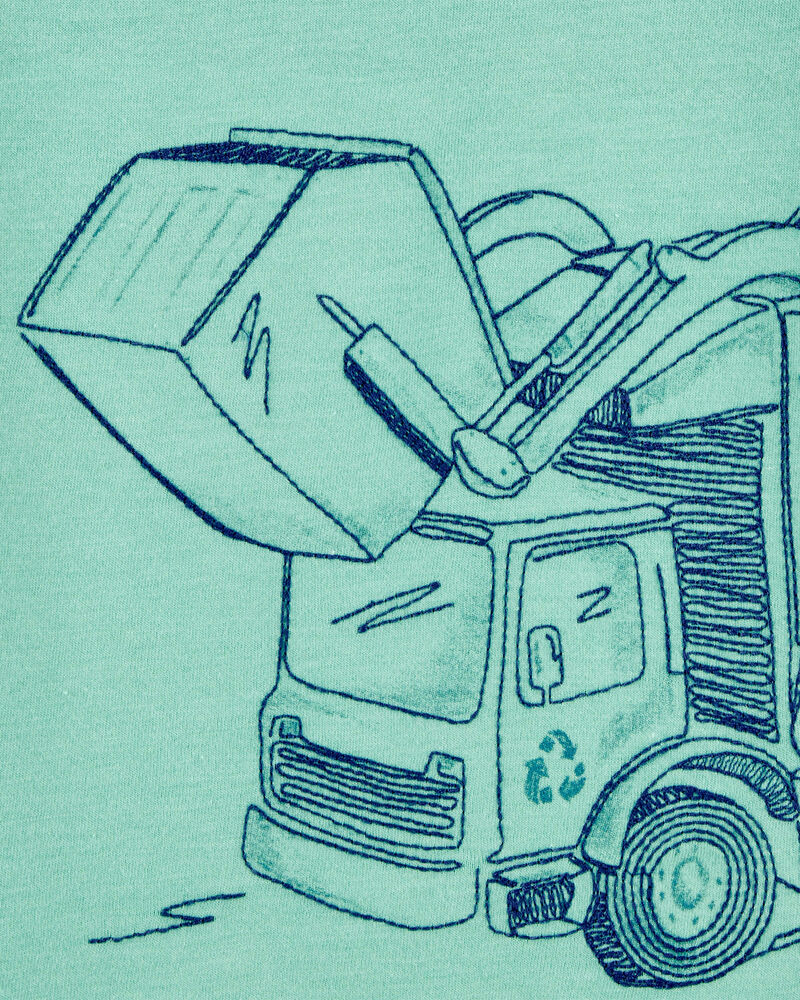 Carter's Baby Construction Knit Short-Sleeve Tee - Green