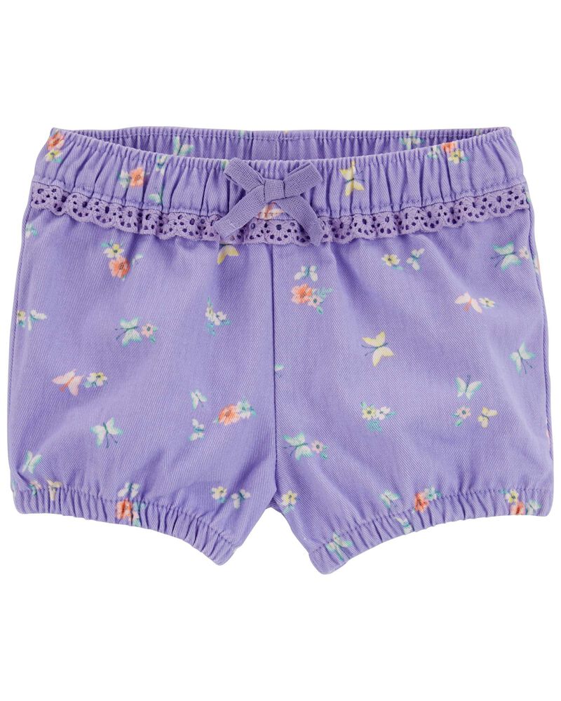 Oshkosh Floral Print Flutter Babydoll Dress with Bubble Shorts