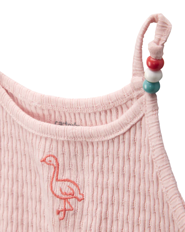 Carter's Toddler Flamingo Ribbed Tank Top