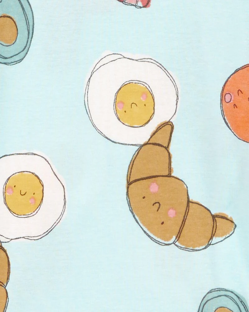 Carter's Kid 4-Piece Breakfast Print 100% Snug Fit Cotton Pajamas