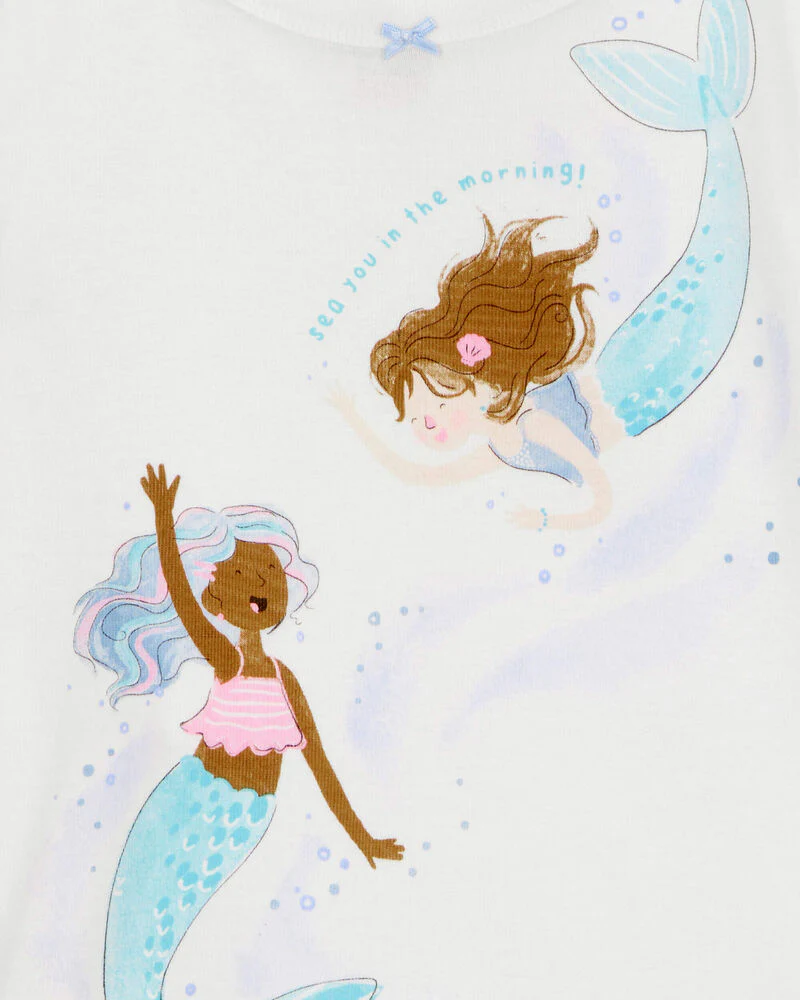 Carter's Baby Mermaid Print Snug Fit Cotton 4-Piece Pyjamas