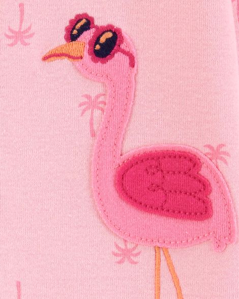 Carter's Toddler Flamingo Print Snug Fit Cotton Footless 1-Piece Pajamas - Pink
