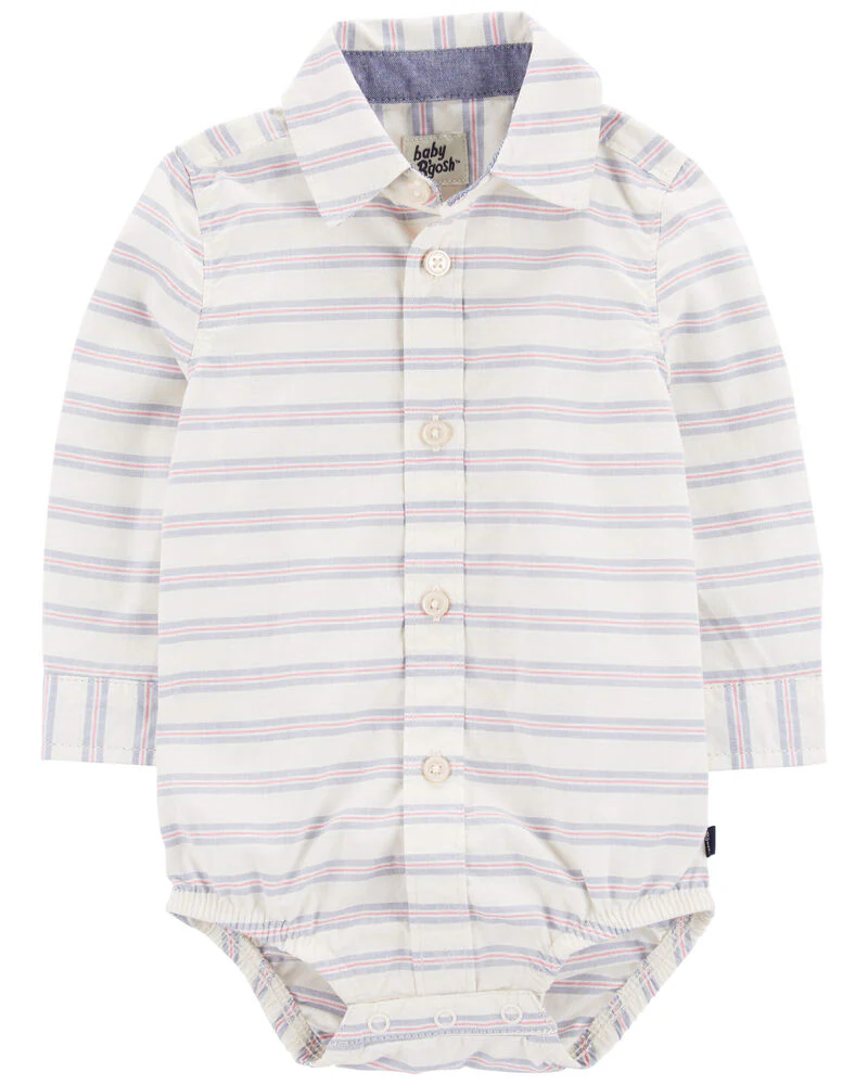 Oshkosh Striped Button-Front Bodysuit