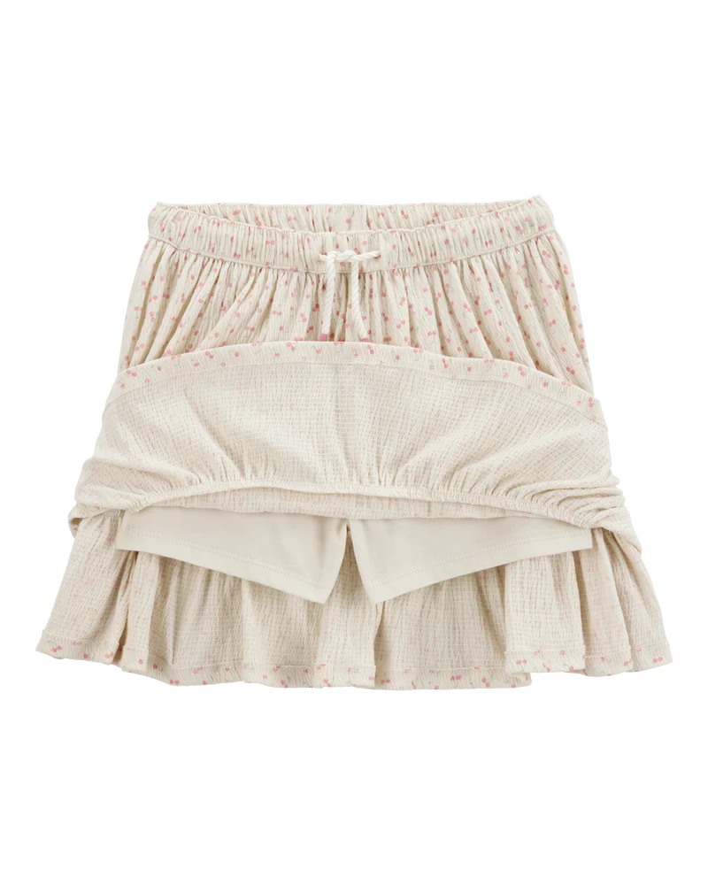 Carter's Kid Solid Short-Sleeve Fashion Top with Cherry Skort