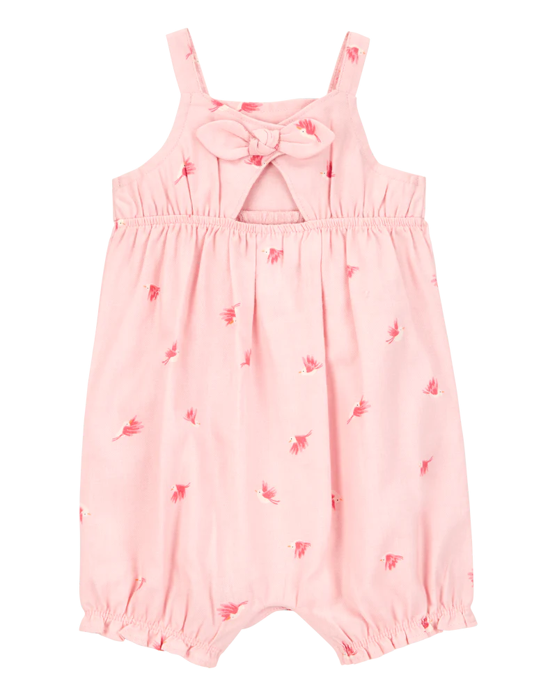 Carter's Baby Bird Print Tank Romper - Pink