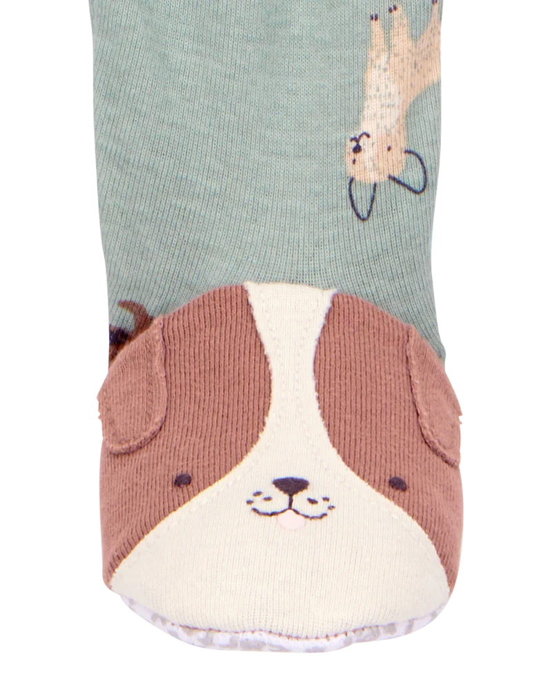 Carter's Toddler 1-Piece Dog Print 100% Snug Fit Cotton Footie Pyjamas