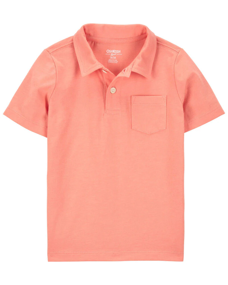 Oshkosh Toddler Cotton Jersey Pocket Henley with Shortalls