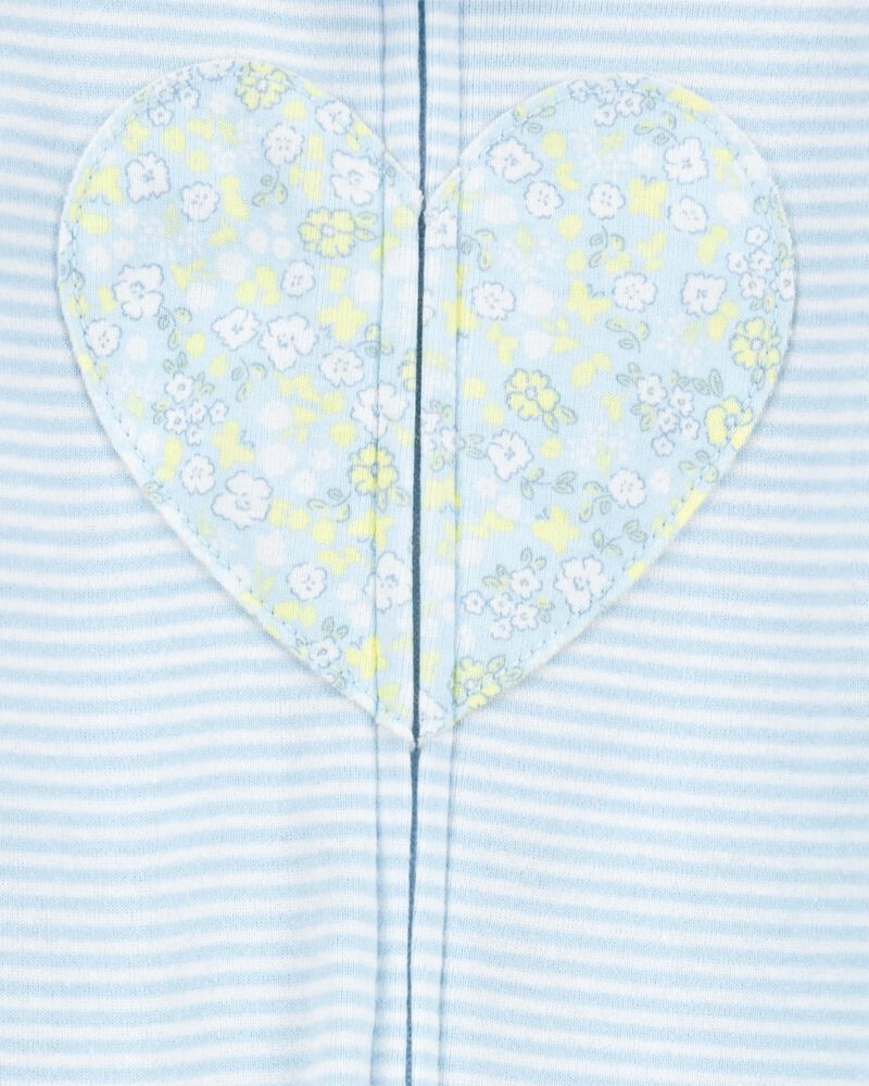 Carter's Toddler 1-Piece Heart Cotton Footie Pyjamas
