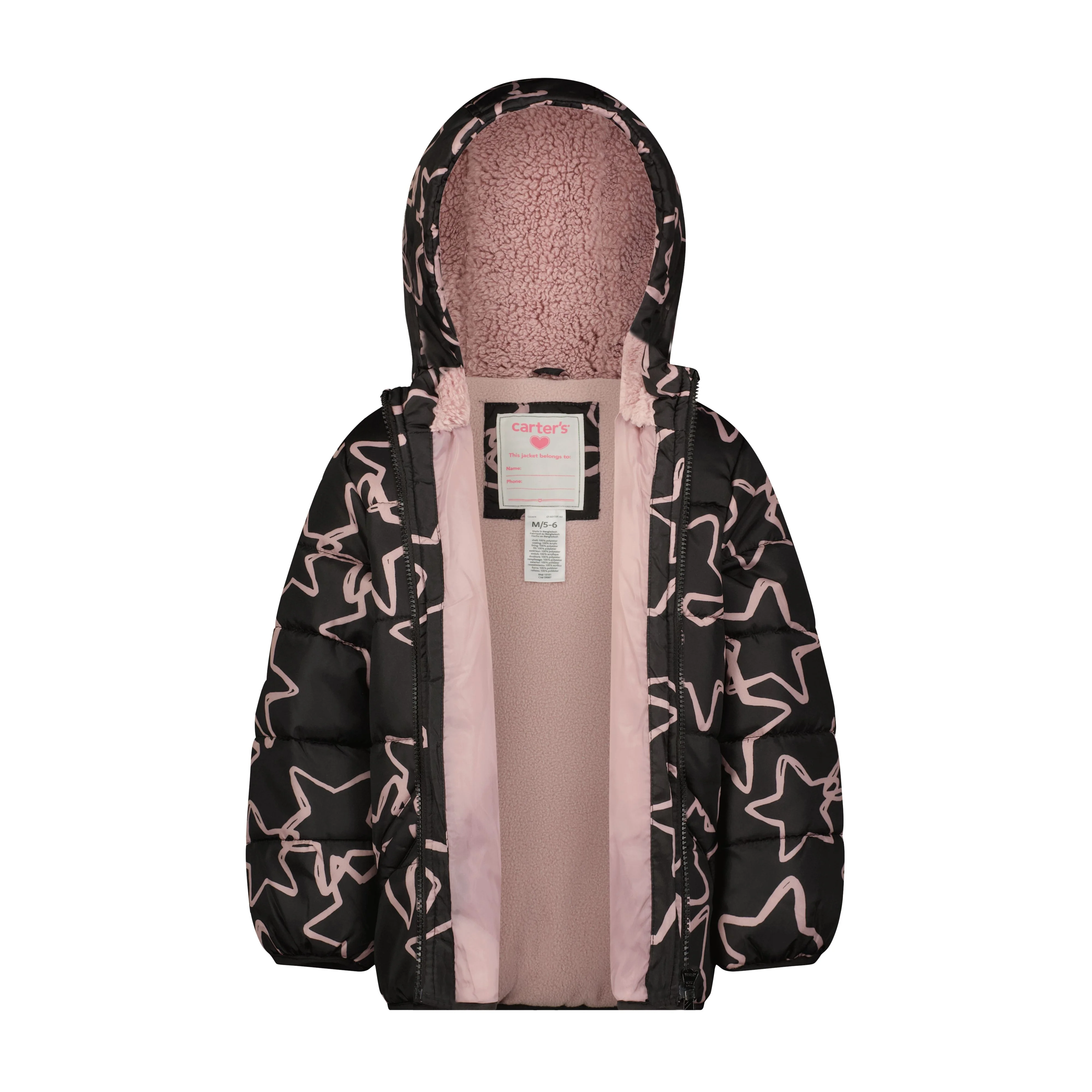 Carters Toddler Girls Star Puffer Jacket