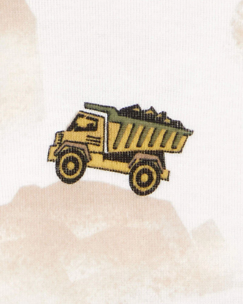 Carter's Toddler Construction Print Snug Fit Cotton 4-Piece Pyjamas