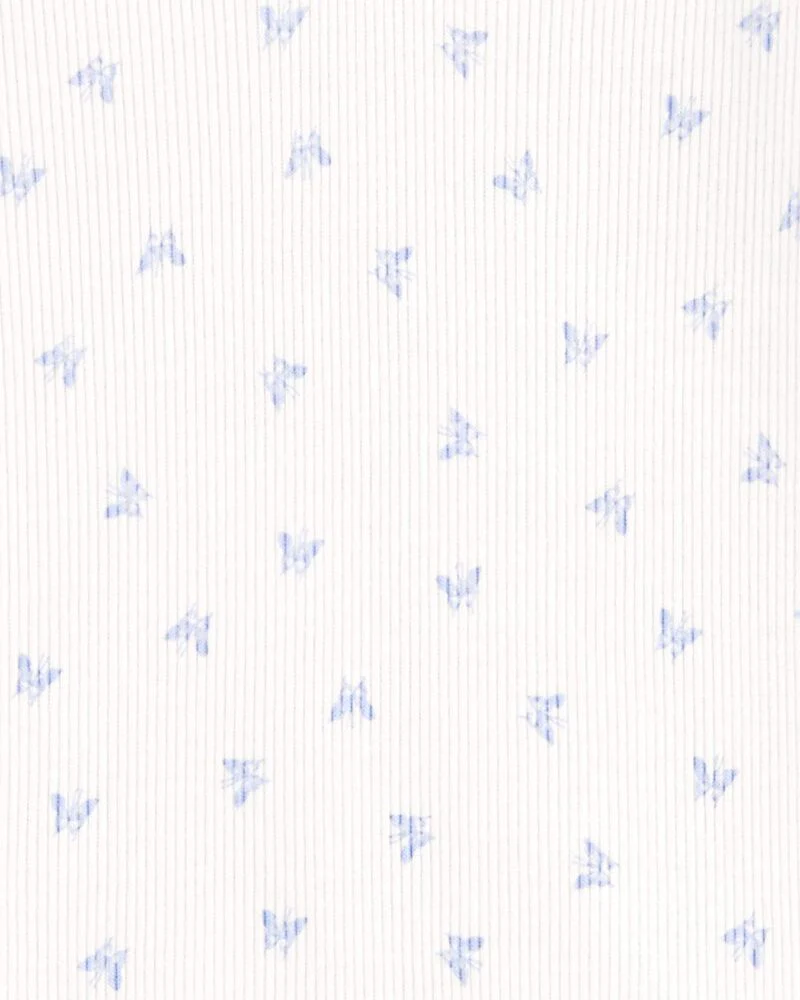 Oshkosh Butterfly Print Ribbed Top
