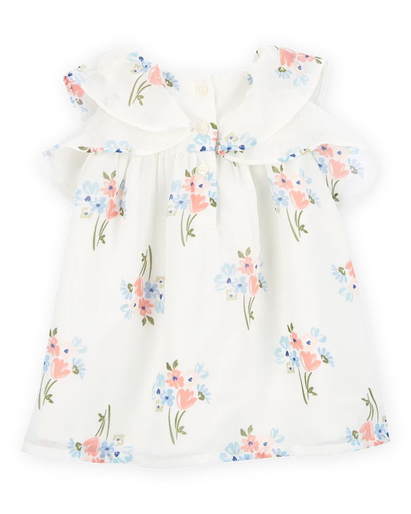 Carter's Baby Floral Dress - Ivory