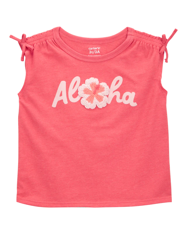 Carter's Toddler Aloha Graphic Tee with Pom Pom Dolphin Shorts
