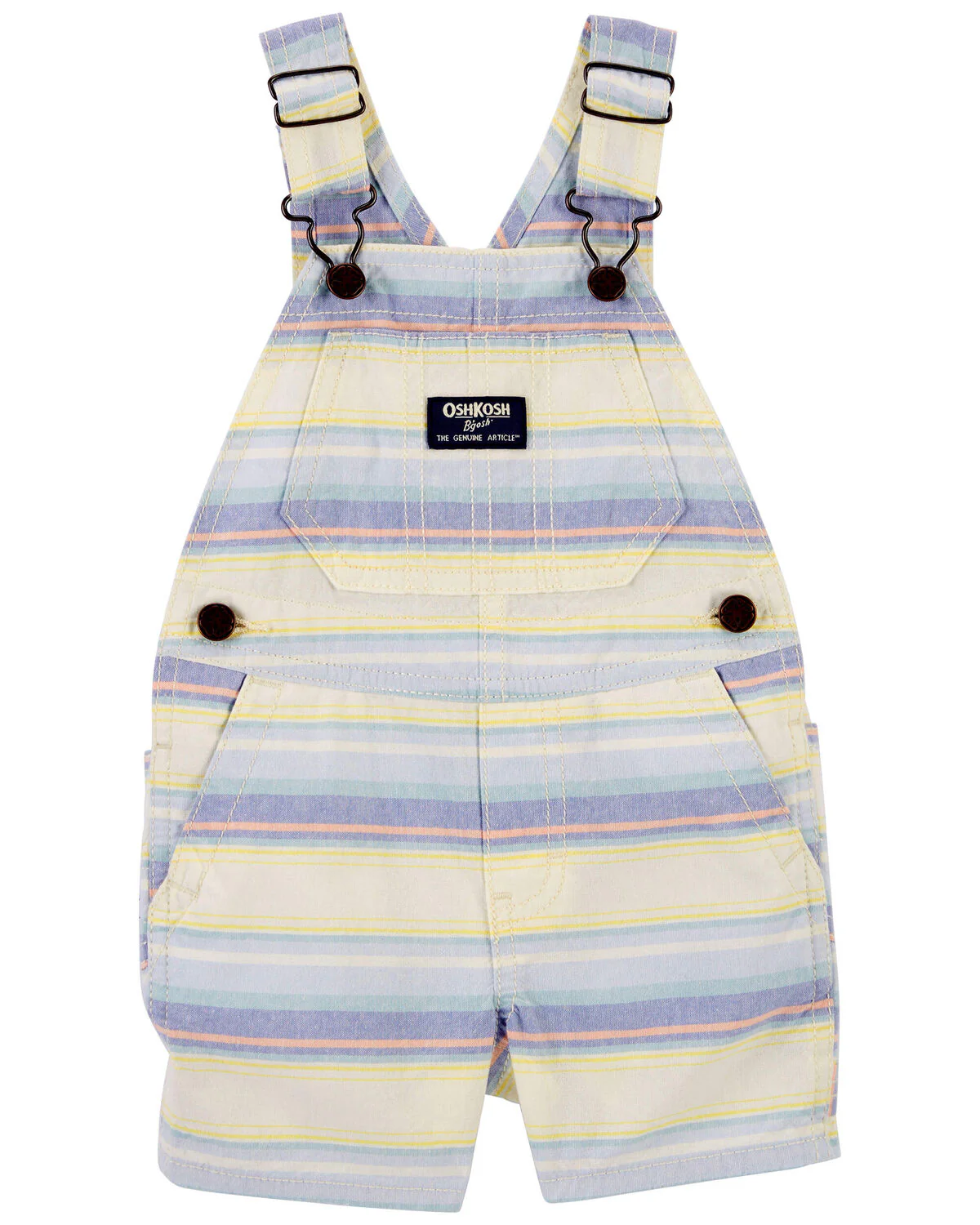 Oshkosh Baby Pocket Henley Jersey Bodysuit with Baja Stripe Shortalls