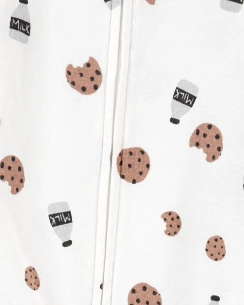 Carter's Toddler Milk-Cookies Print Cotton 1-Piece Pyjamas