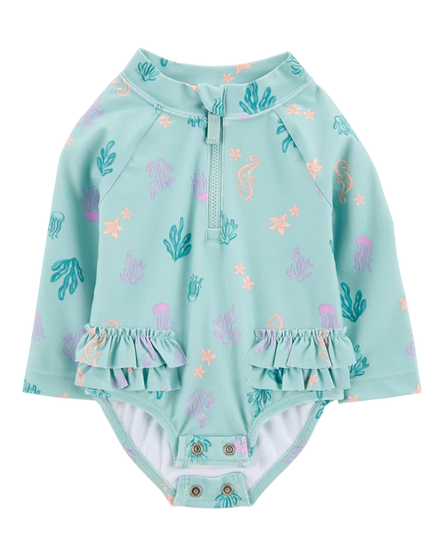 Carter's Toddler 1-Piece Coral Print Rashguard