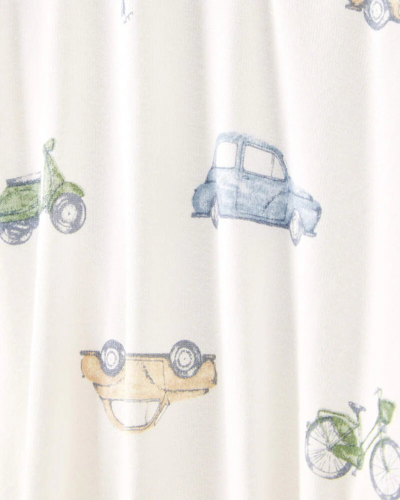 Toddler Car Print PurelySoft 2-Piece Pyjamas - Ivory