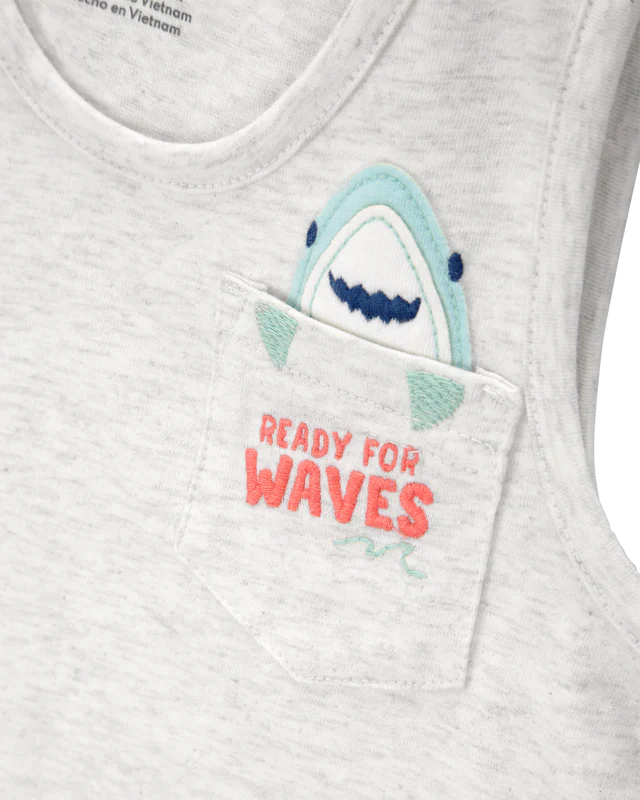 Carter's Toddler Navy Shark 2-Piece Shorts Set