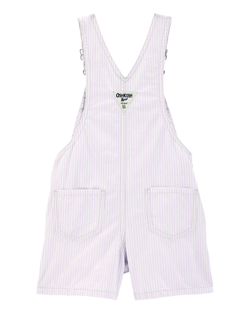 Oshkosh Toddler Floral Striped Shortalls with Short-Sleeve Top