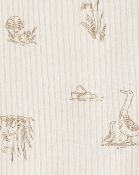 Carter's Baby Goose 2-Way Zip Thermal Sleep & Play Pajamas