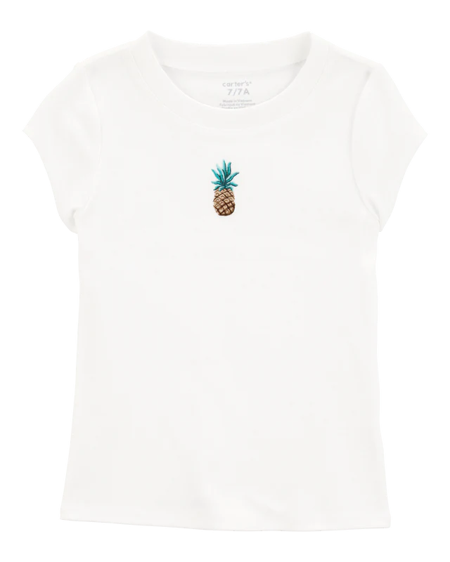 Carter's Kid Pineapple Graphic Tee with Smocked Shorts