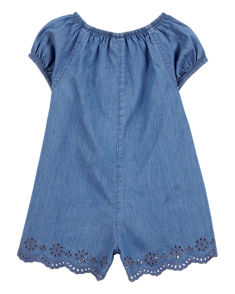 Carter's Toddler Button-Front Chambray Romper