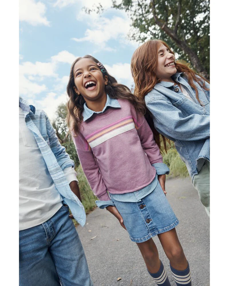 Oshkosh Button-Front Denim Skirt