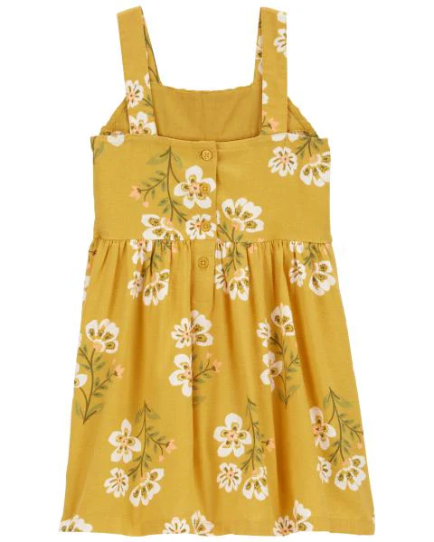 Carter's Toddler Floral Linen Dress