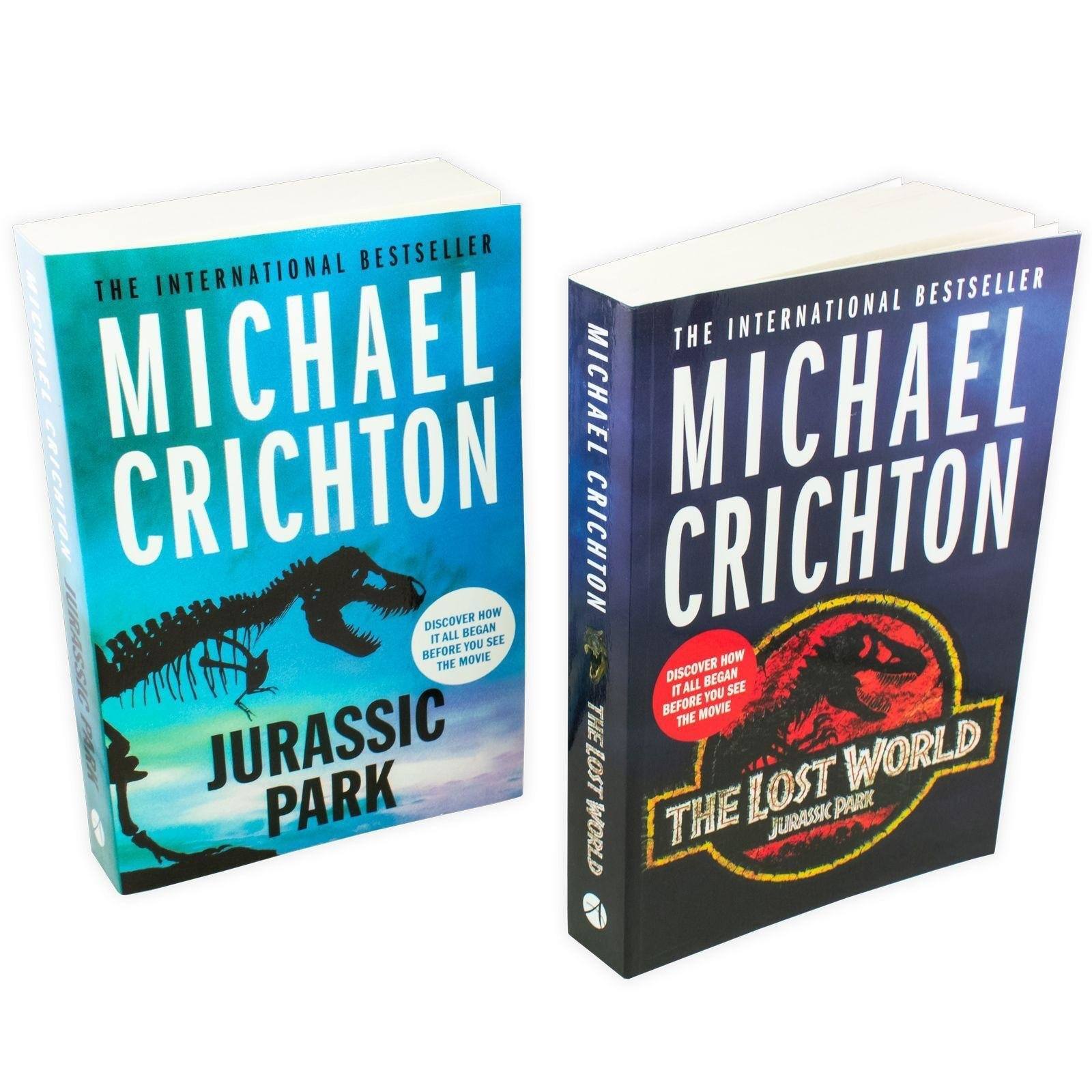 Jurassic Park & The Lost World 2 Books Collection Set by Michael Crichton - Fiction - Paperback