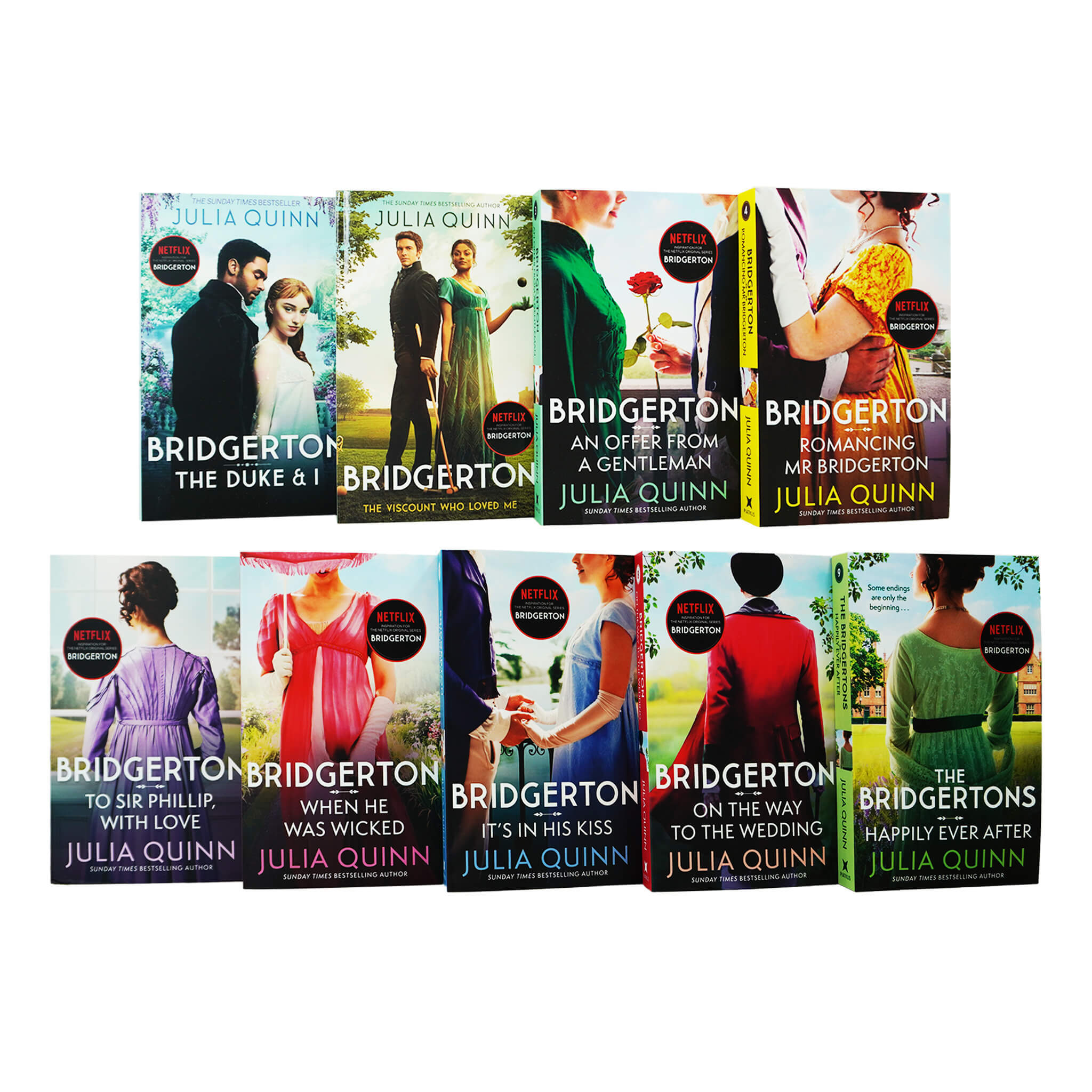 Bridgerton by Julia Quinn: Books 1-9 Collection Set - Fiction - Paperback
