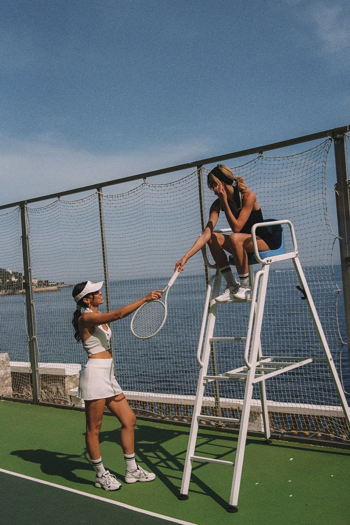 Riviera Jacquard Knit Polo Tank Top