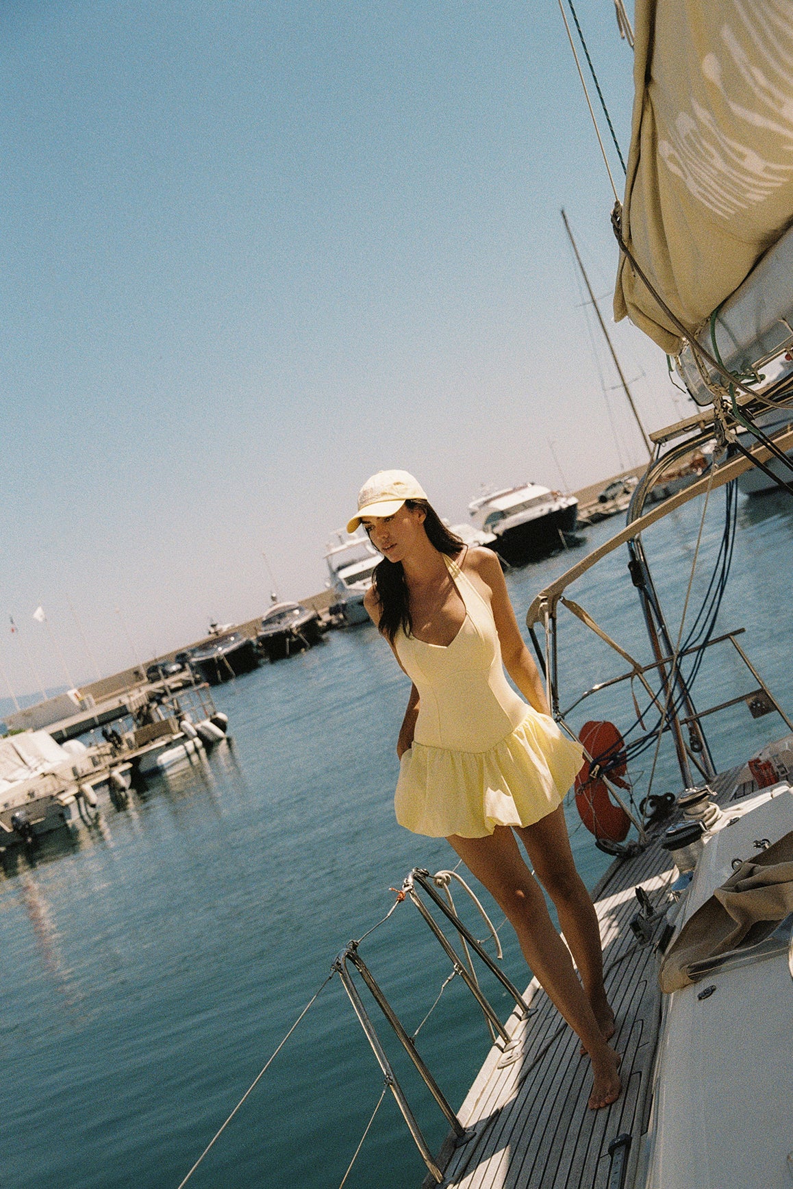 Riviera Floral Backless Halter Dress