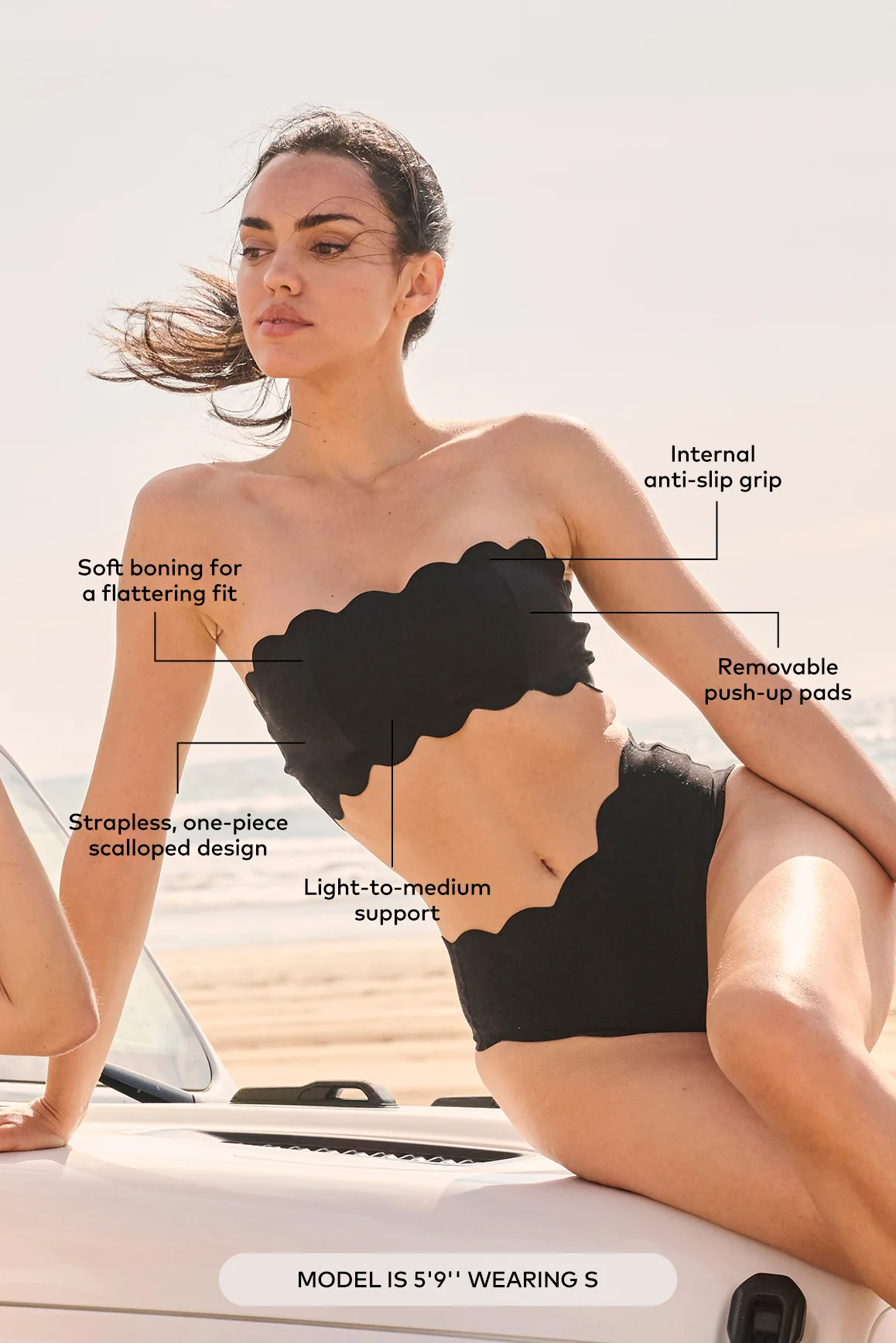 WISKII Scallop Strapless Bra