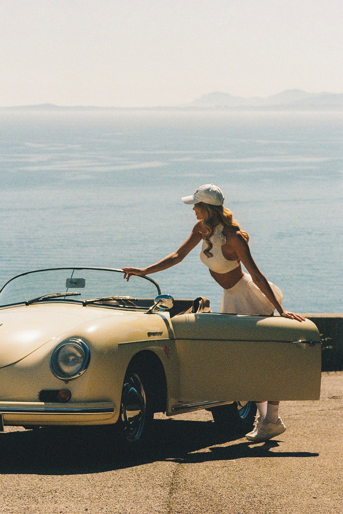 Riviera Floral Halter Mock Neck Top