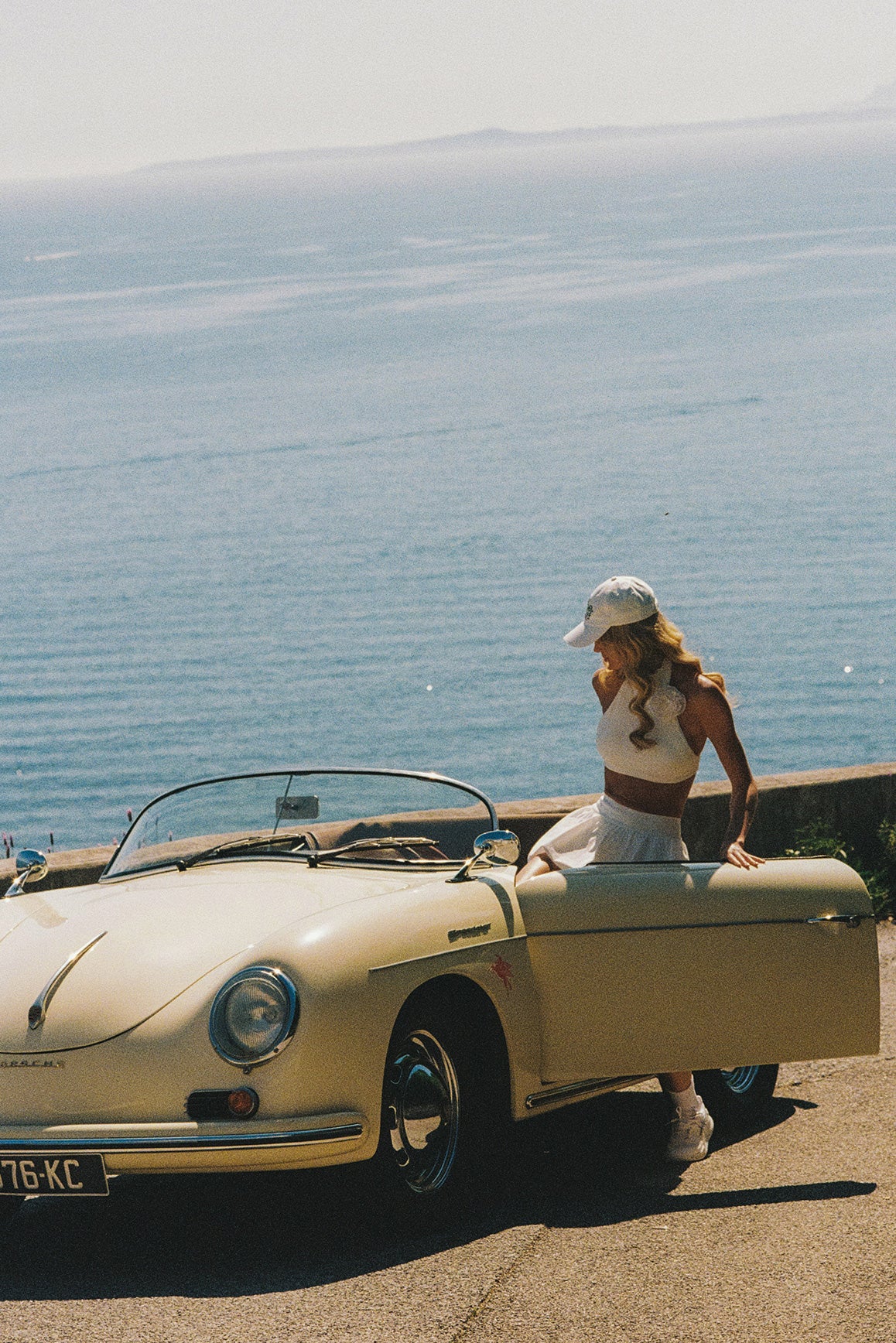 Riviera Floral Halter Mock Neck Top