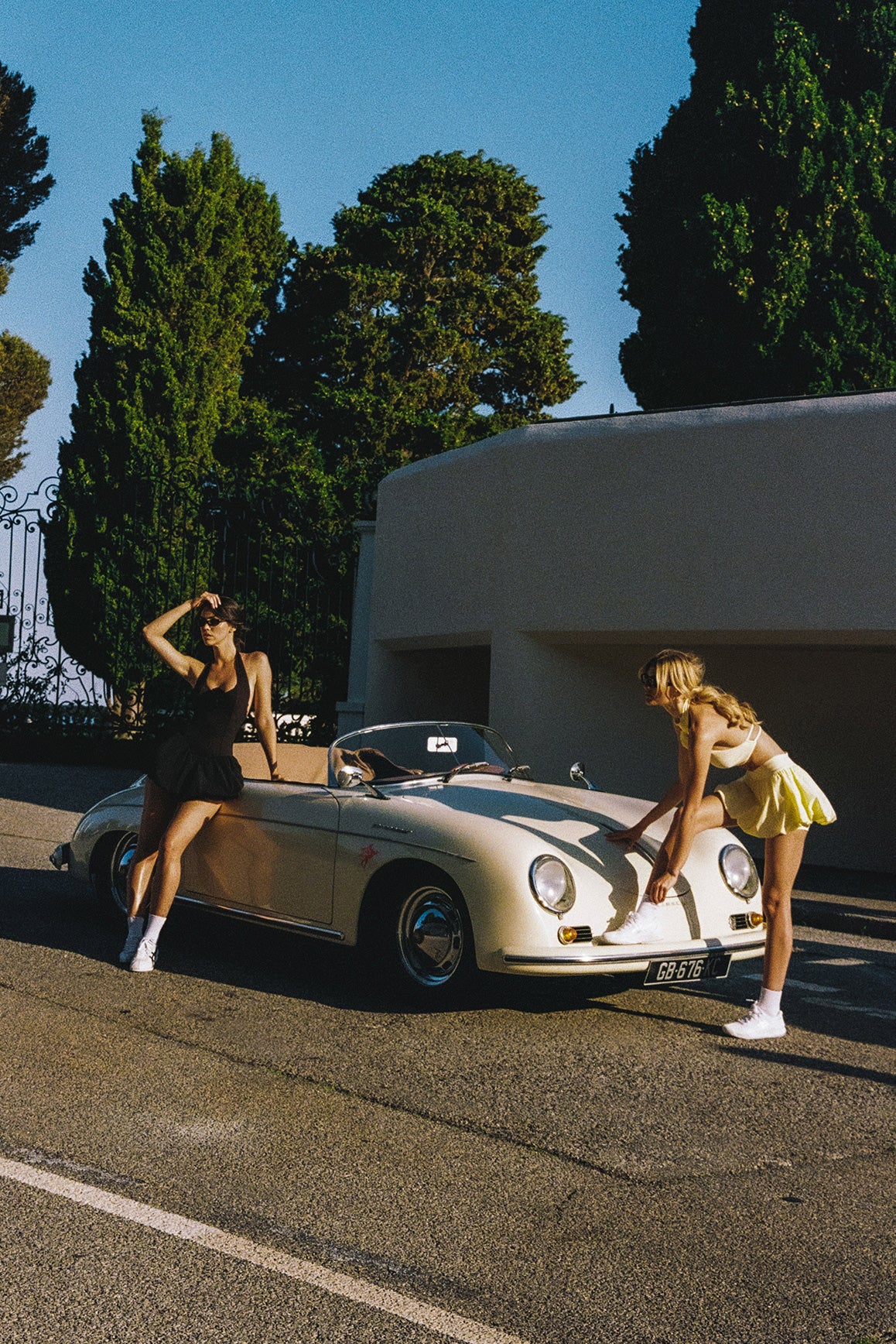 Riviera Floral Halter Mock Neck Top