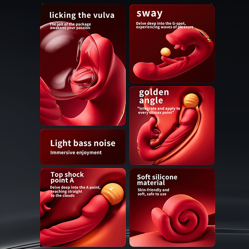 G Spot Vibrator Sex Toys for Women- Adult Female Sex Toy with 10 Flapping & Vibrating & Licking Biting Modes Tongue Toy for Women Clitoral Nipples Sex, Sucking Clit Vibrator Adult Sex Toys & Games