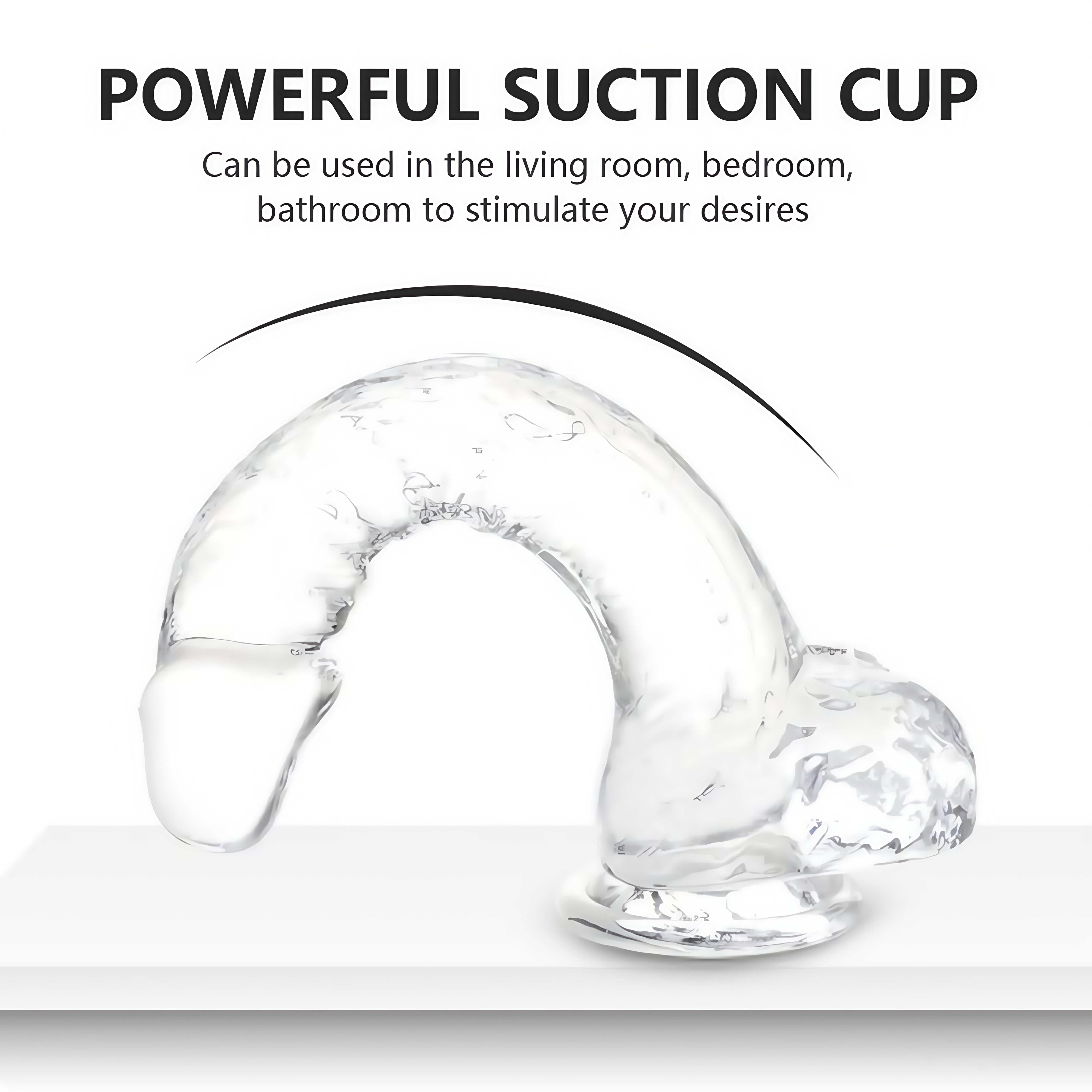 Transparent Suction Cup Dildo for Adults Use, Easy to Clean, Ideal for Beginners - 6.77 x 4.02 x 1.85 Inches - Perfect Sex Toy for Men & Women